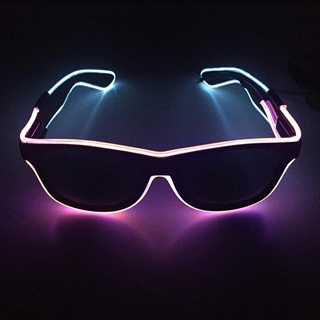 LED brille med lyserødt og hvidt lys